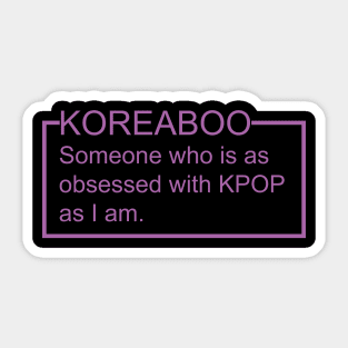 Koreaboo Definition Sticker
